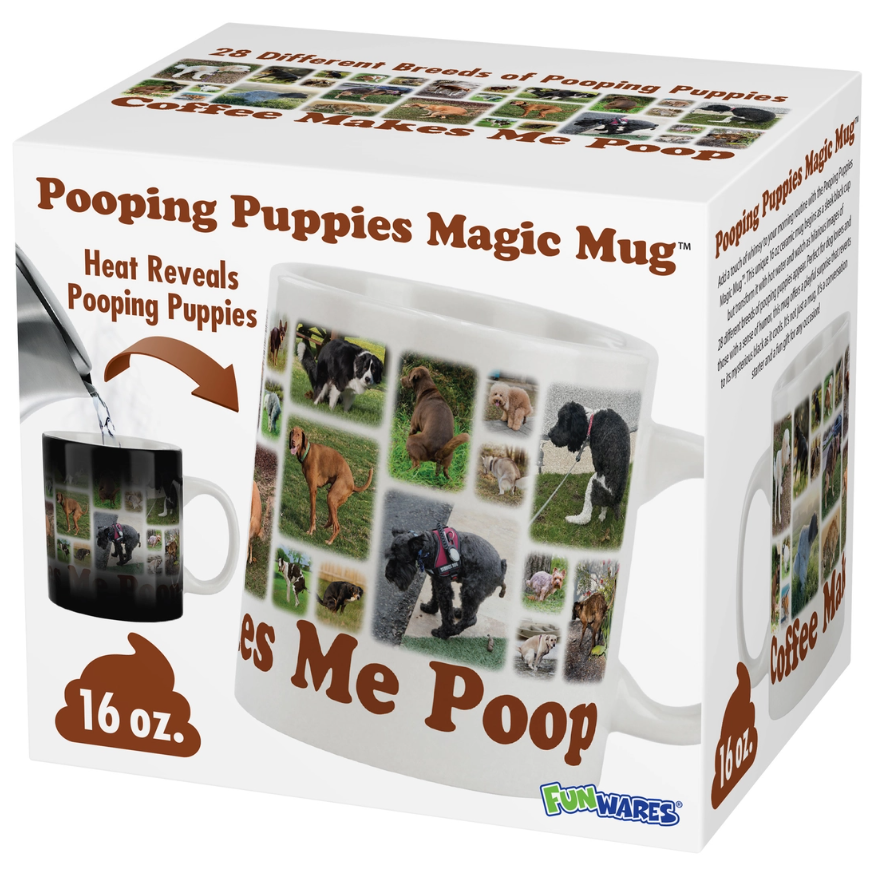 Funwares Pooping Puppies Magic Coffee Mug