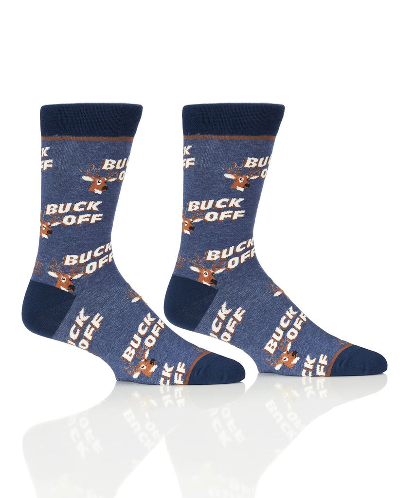 Yo Sox Buck Off Men's Crew Socks