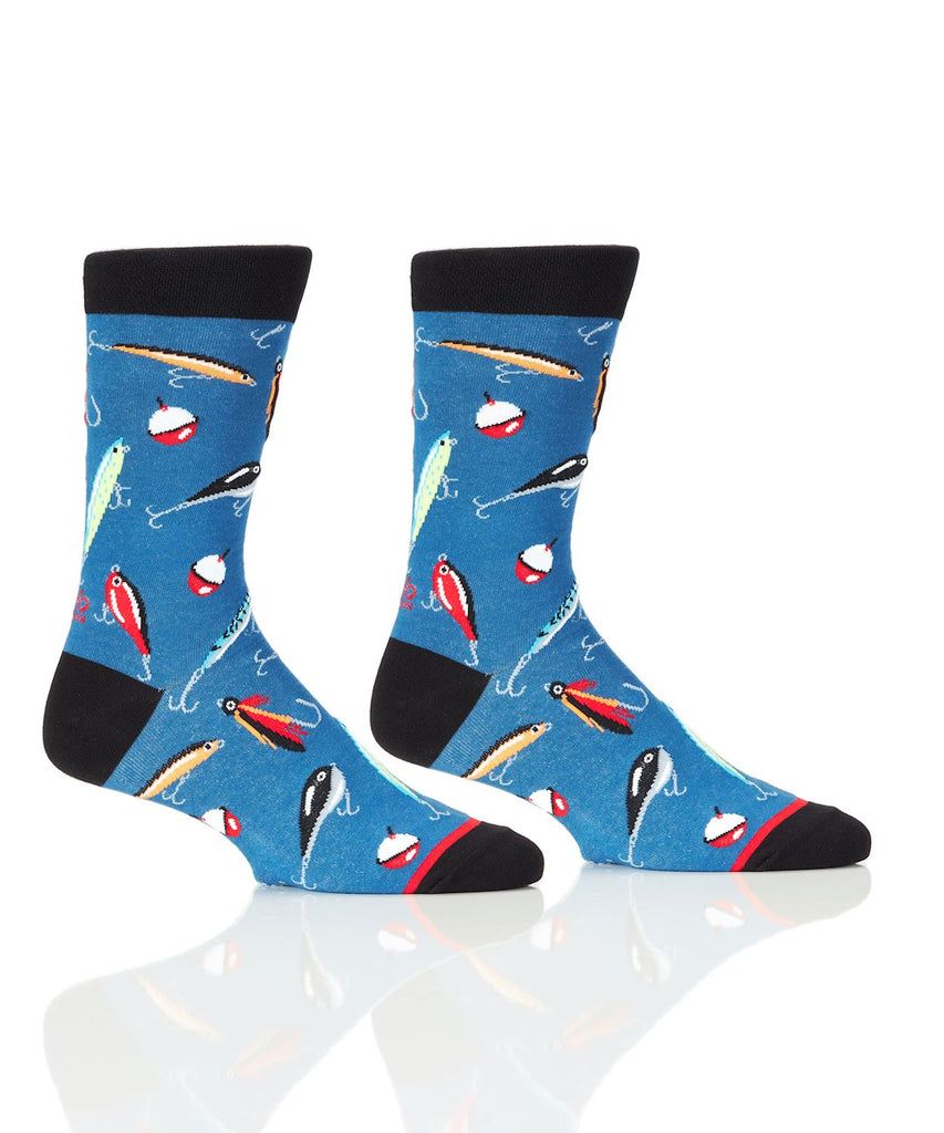 Yo Sox Fishing Lures Men's Crew Socks