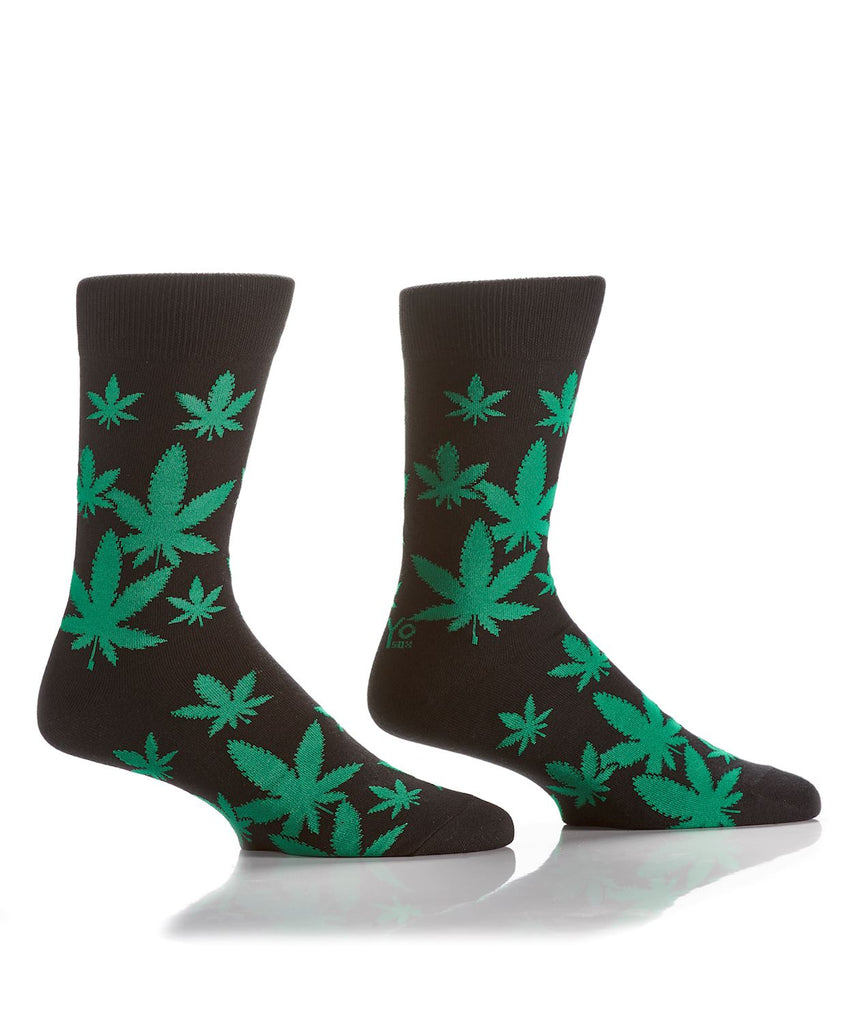 Yo Sox Happy Leaves Men's Crew Socks