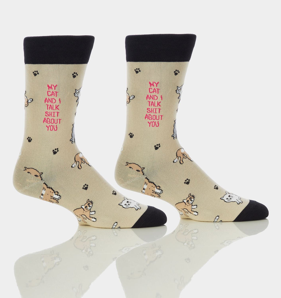 Yo Sox My Cat and I Men's Crew Socks