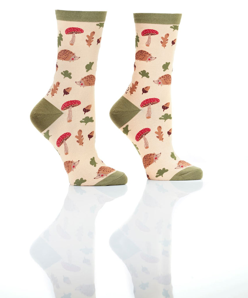 Yo Sox Forest Hedgehog Women's Crew Socks