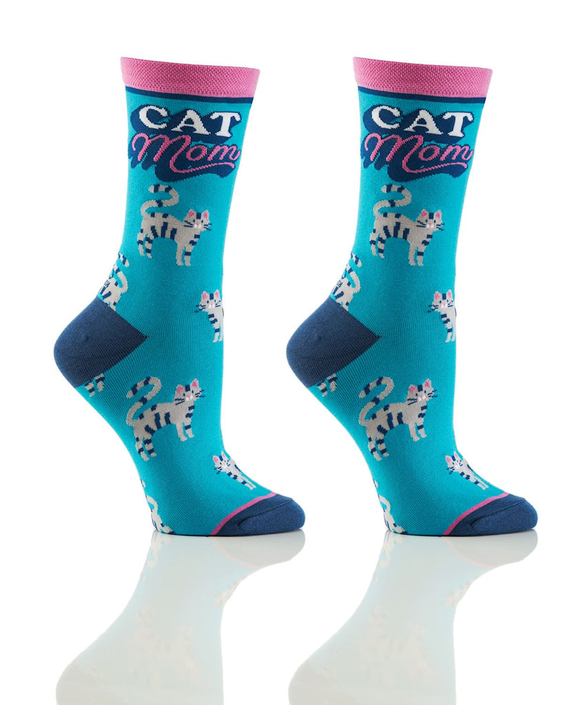 Yo Sox Cat Mom Women's Crew Socks