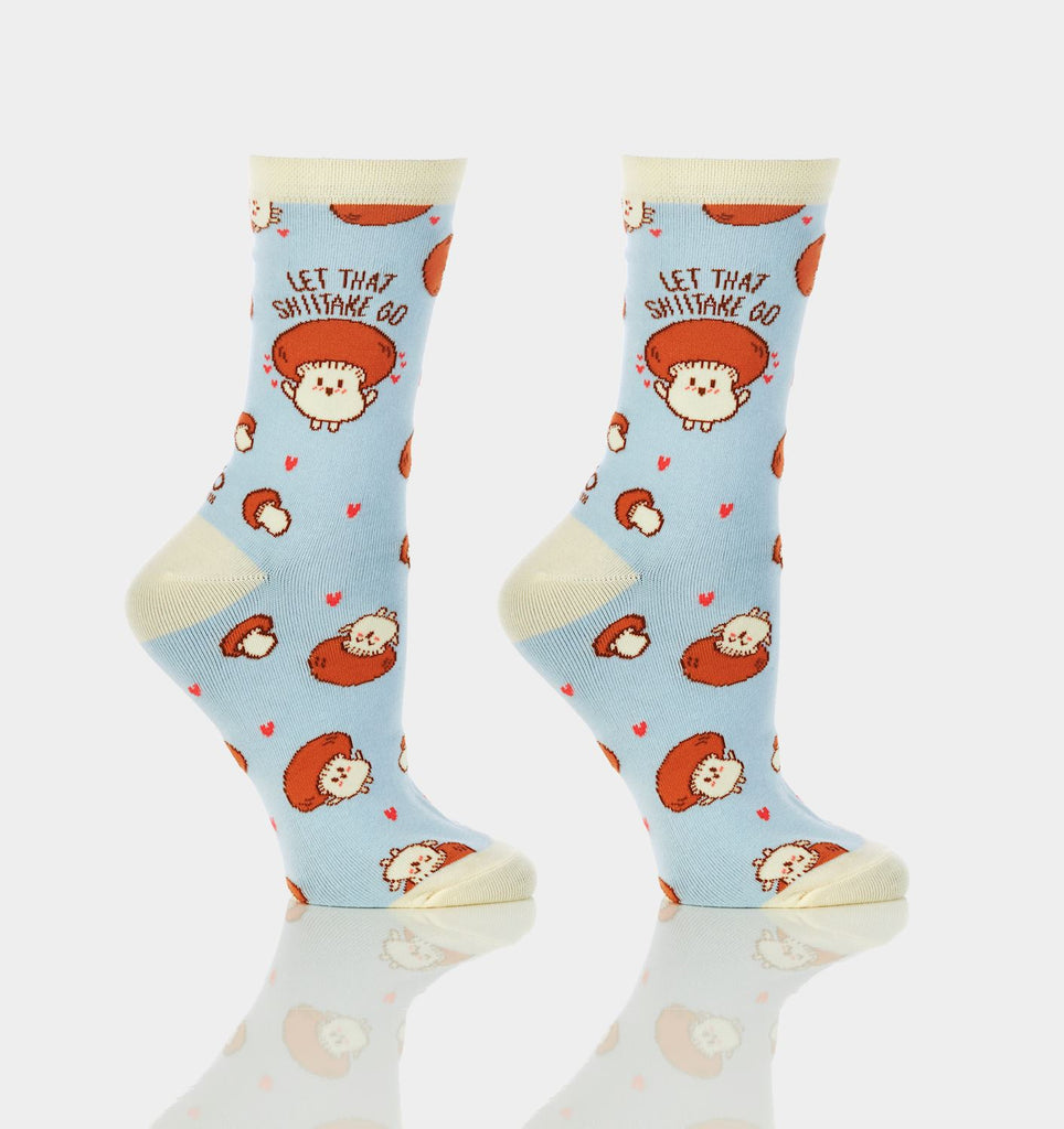 Yo Sox Let the Shitake Go Women's Crew Socks