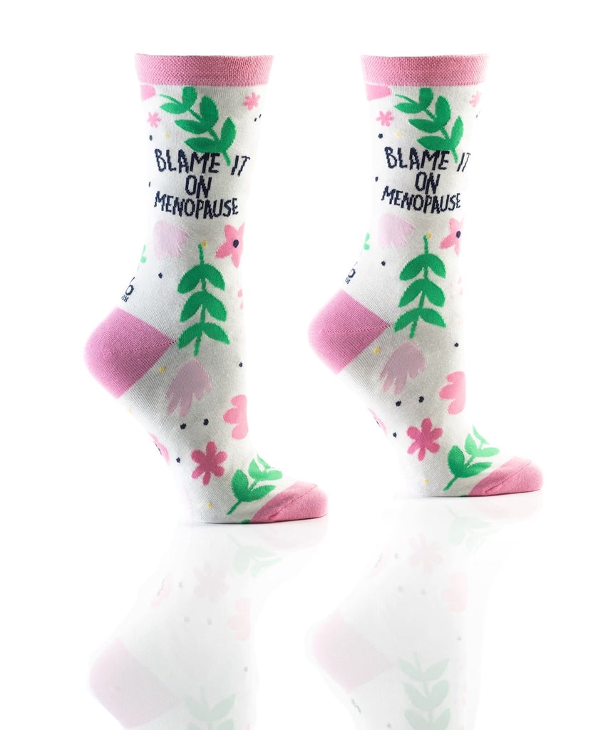 Yo Sox Blame Menopause Women's Crew Socks