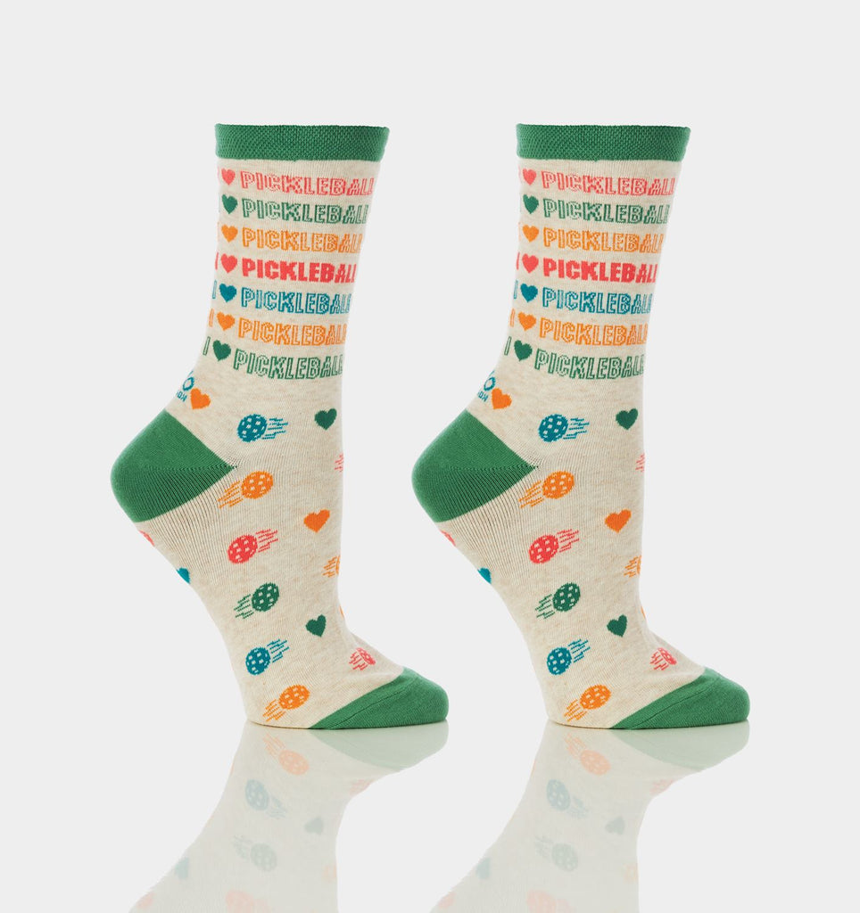 Yo Sox I Love Pickle Ball Women's Crew Socks