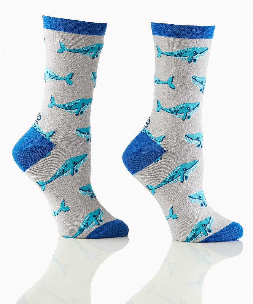 Yo Sox Blue Whale Crew Socks