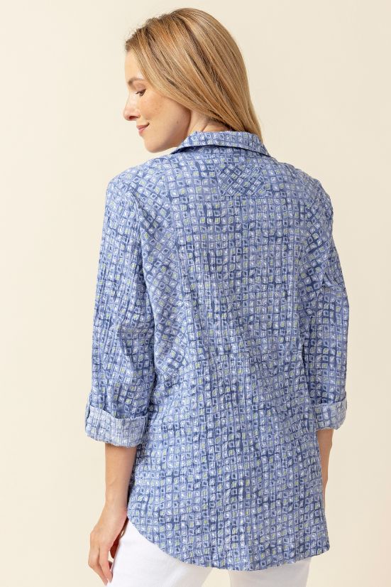 Habitat Crinkle Cotton Boardwalk Tunic Rain