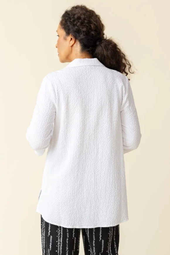 Habitat Pucker Weave Swing Shirt White