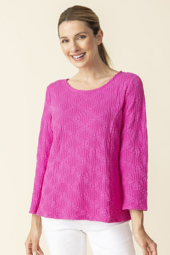 Habitat Sunburst Knit Boatneck Tee Berry