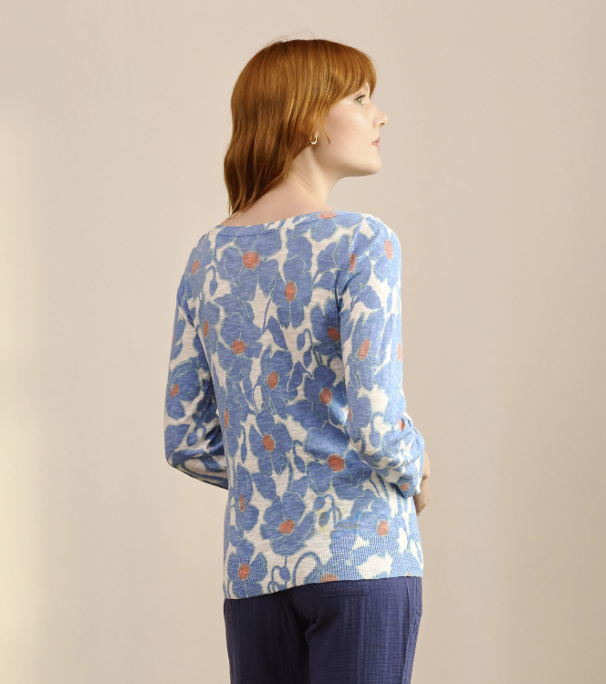 Hatley 3/4 Sleeve Knit Breton - Textured Poppies – Daisy Trading Co.