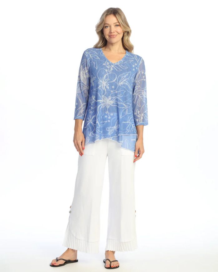 Spring floral print tunic for women