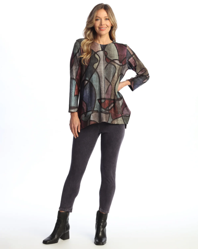 Jess & Jane Melody Tunic in abstract fall print