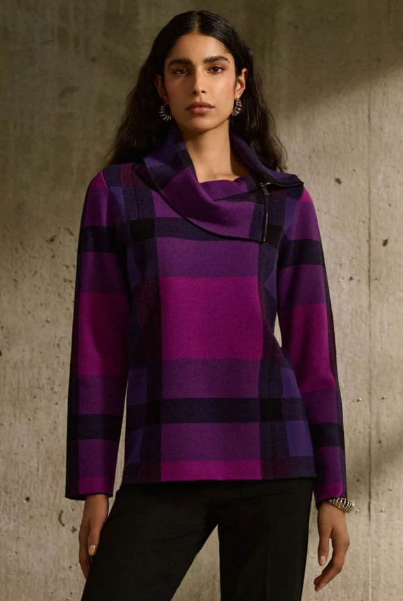 Joseph Ribkoff Plaid Sweater