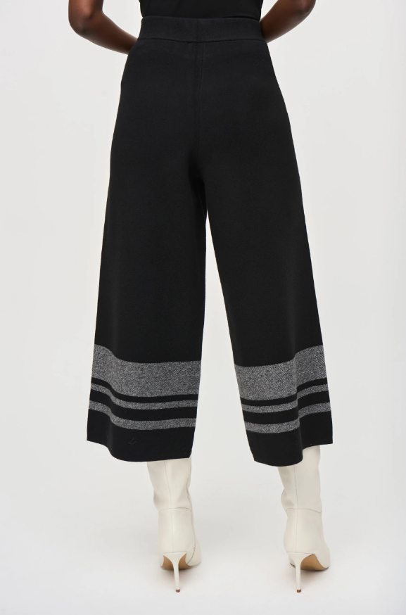 Joseph Ribkoff Knit Culotte Stripe Pants