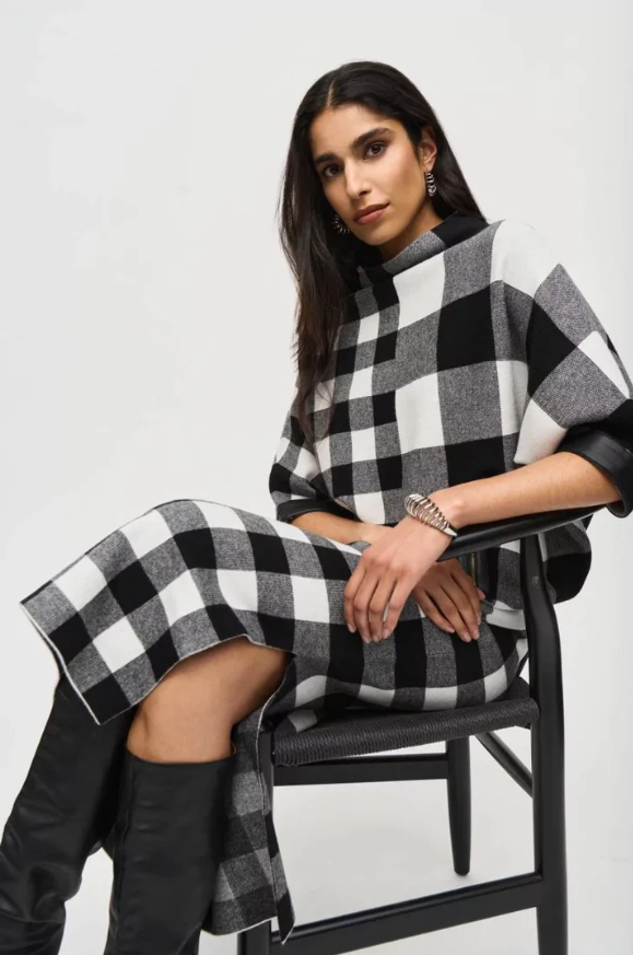 Joseph Ribkoff Plaid Knit Skirt