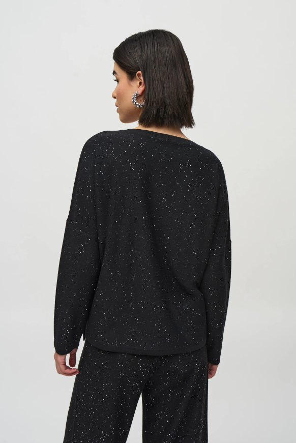 Joseph Ribkoff V-Neck Glitter Sweater