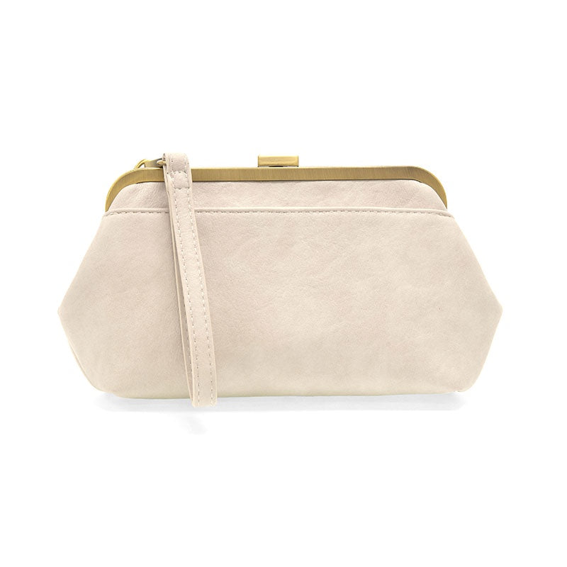 Joy Susan Vivie Kisslock Convertible Crossbody Wristlet Eggshell