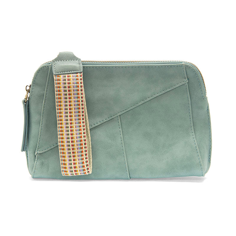 Joy Susan Gigi Crossbody with Woven Wristlet Strap Light Aqua