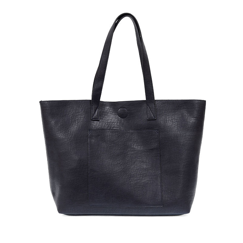 Leather Tote Bag Jess - Navy