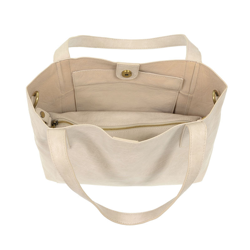 Joy Susan Lottie Medium Tote White