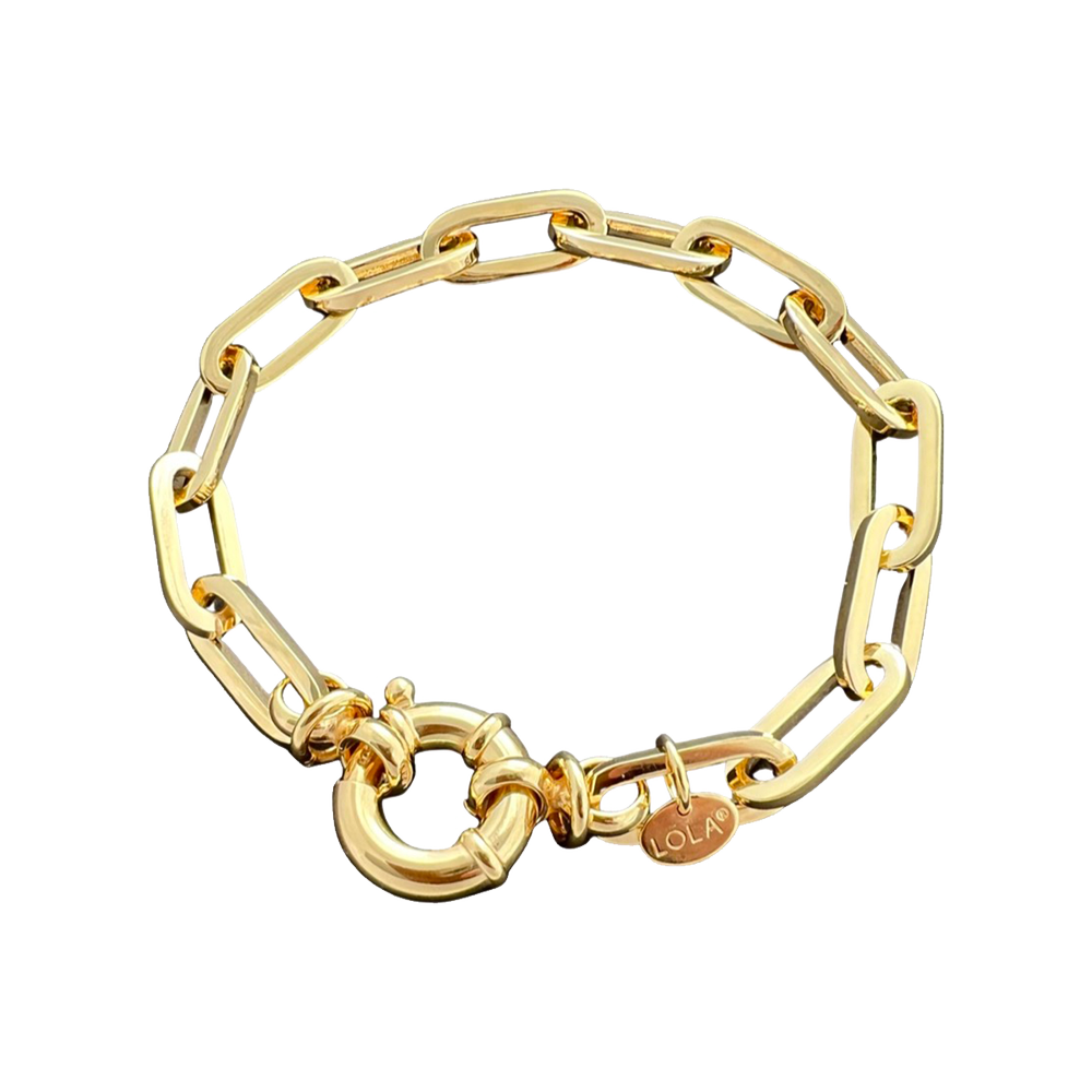 LOLA® Oval Single Wrap Bracelet Gold