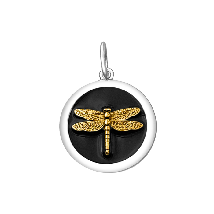 LOLA® Dragonfly Gold Pendant Black