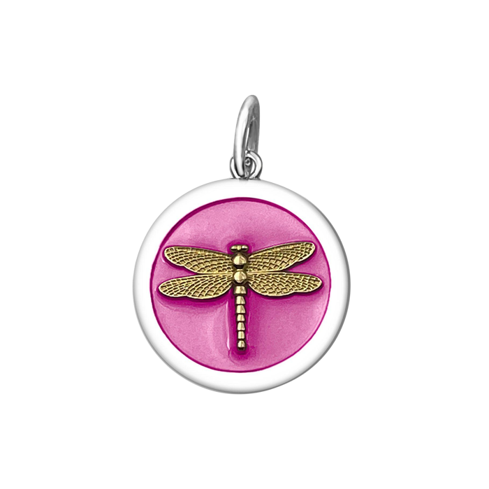 LOLA® Dragonfly Gold Pendant Vintage Pink