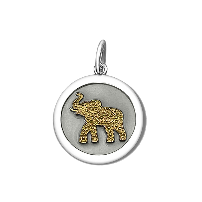LOLA® Elephant Gold Pendant Pewter