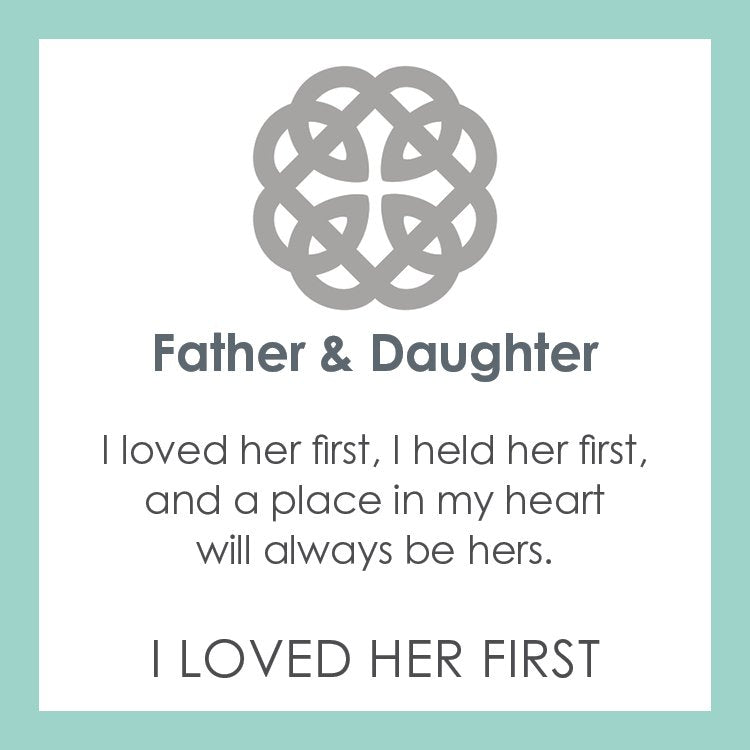 LOLA® Father & Daughter Pendant All Gold Card: I loved her first, I held her first, and a place in my heart will always be hers.