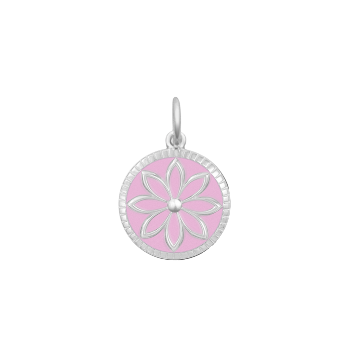 LOLA® Daisy Silver Pendant Flamingo Pink