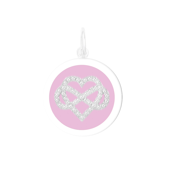 LOLA® Grandmother & Granddaughter Silver Pendant Flamingo Pink