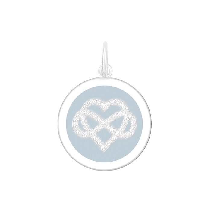 LOLA® Grandmother & Granddaughter Silver Pendant Pale Grey