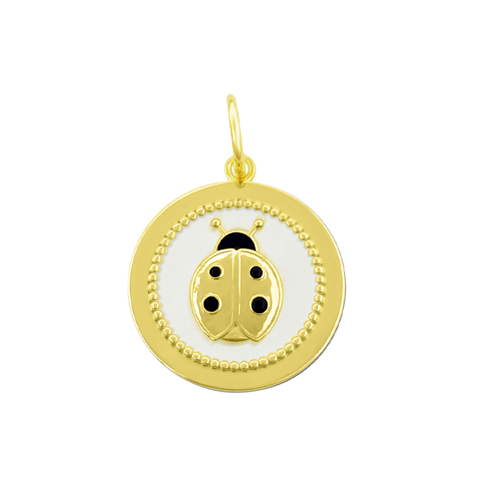 LOLA® Ladybug Gold Pendant Alpine White