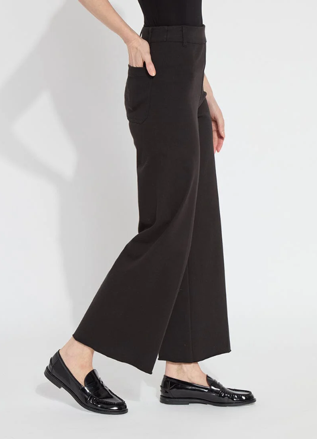 Lysse Erin Wide Leg Denim (28" Inseam) Black