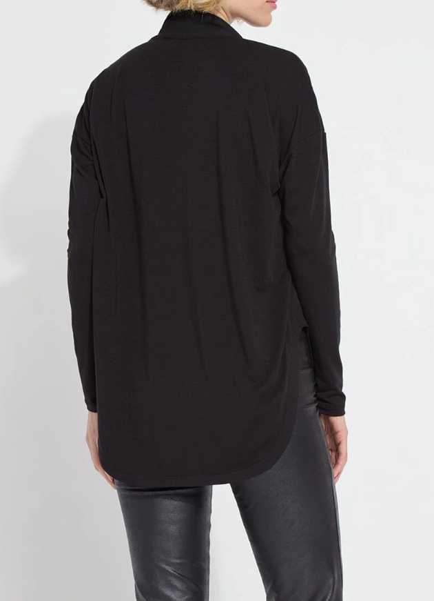 Lysse Naomi Mix-Media Top Black