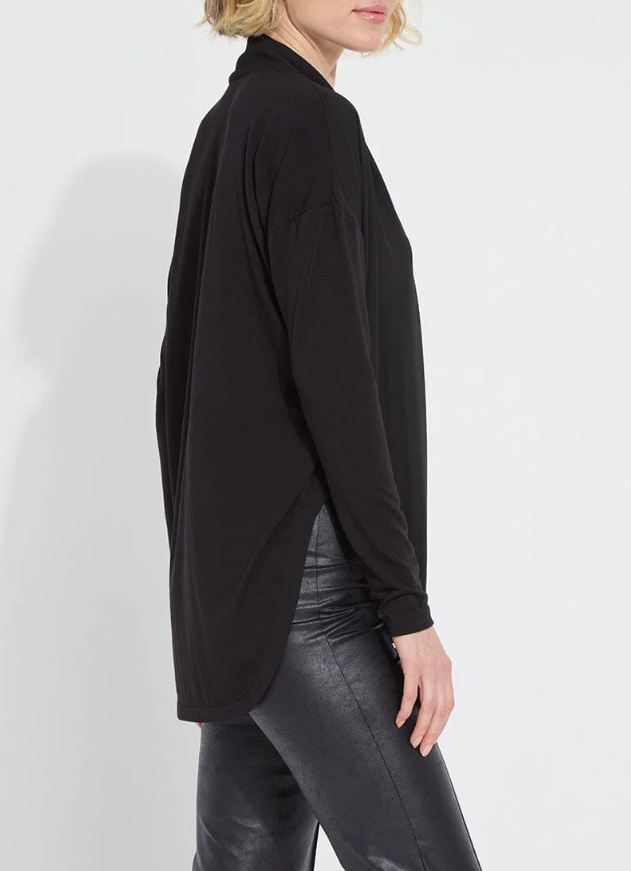 Lysse Naomi Mix-Media Top Black