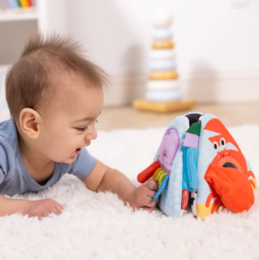 Melissa & Doug Ocean Tummy Time Triangle Baby Toy