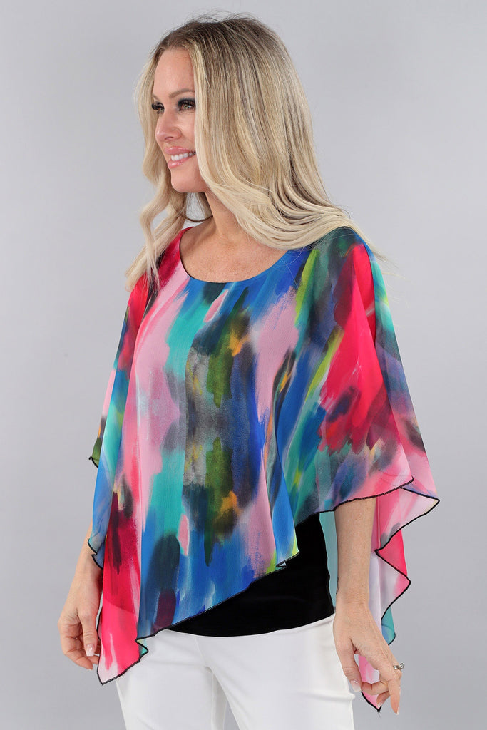 Michael Tyler Chiffon Layered Top