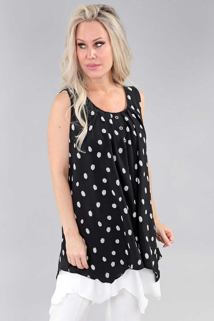 Michael Tyler Sleeveless Layered Tunic