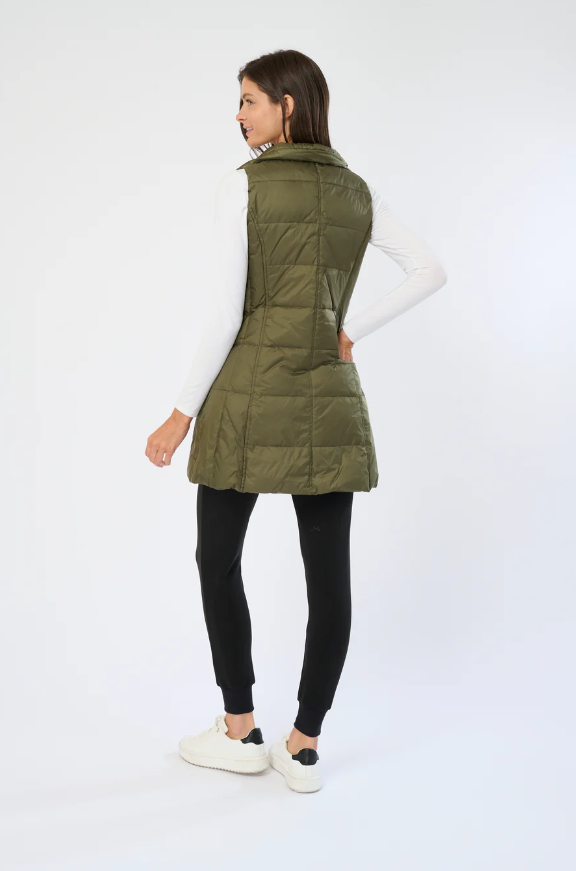 My Anorak The Long Vest Moss Green