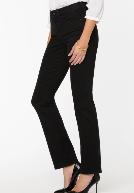 NYDJ Marilyn Straight Jeans - 32" Black