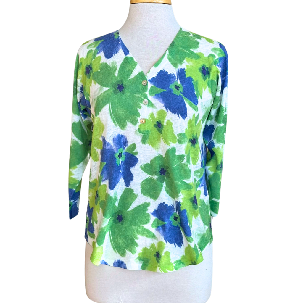 Nally & Millie Floral Button Top