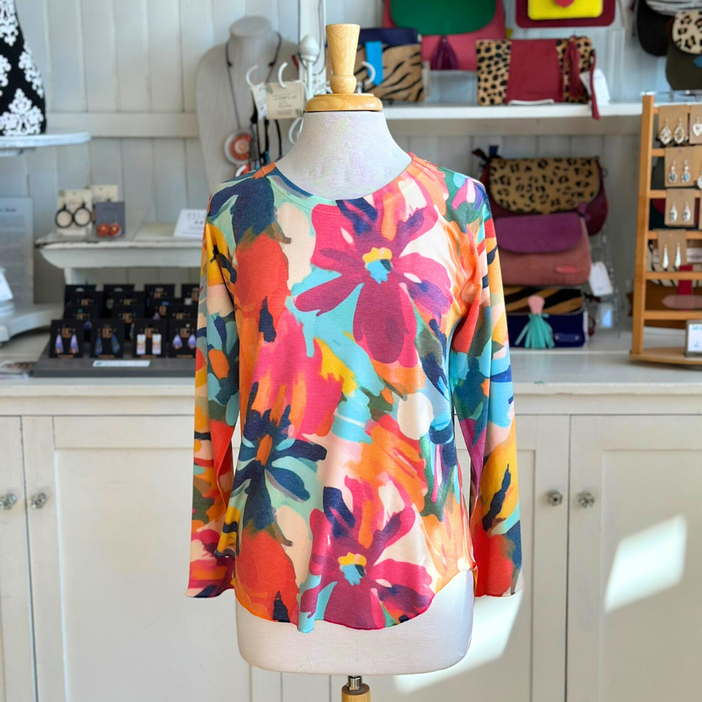 Nally & Millie Printed French Terry Top