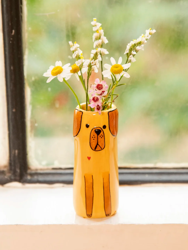 Natural Life Cutest Little Bud Vase Dog