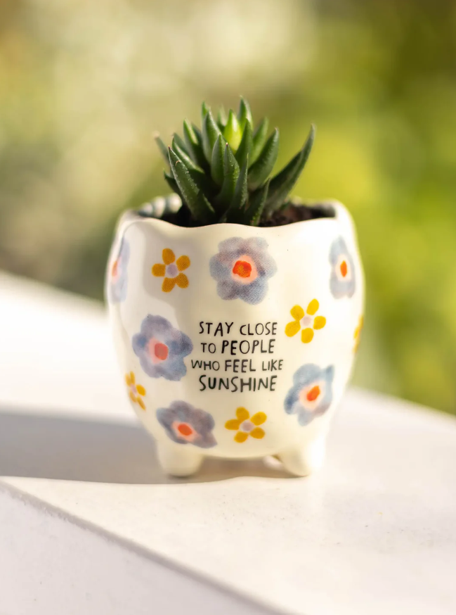 Natural Life Footed Planter Stay Close