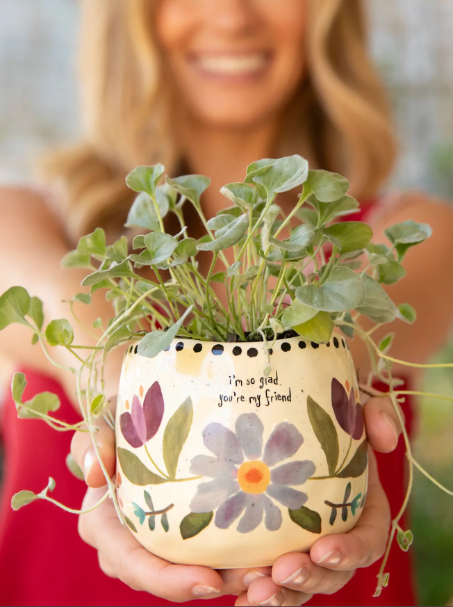 Natural Life Give Happy Planter Friend