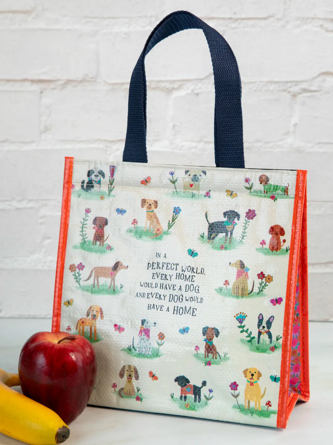 Natural Life insulated lunch bag with cheerful design and nylon straps