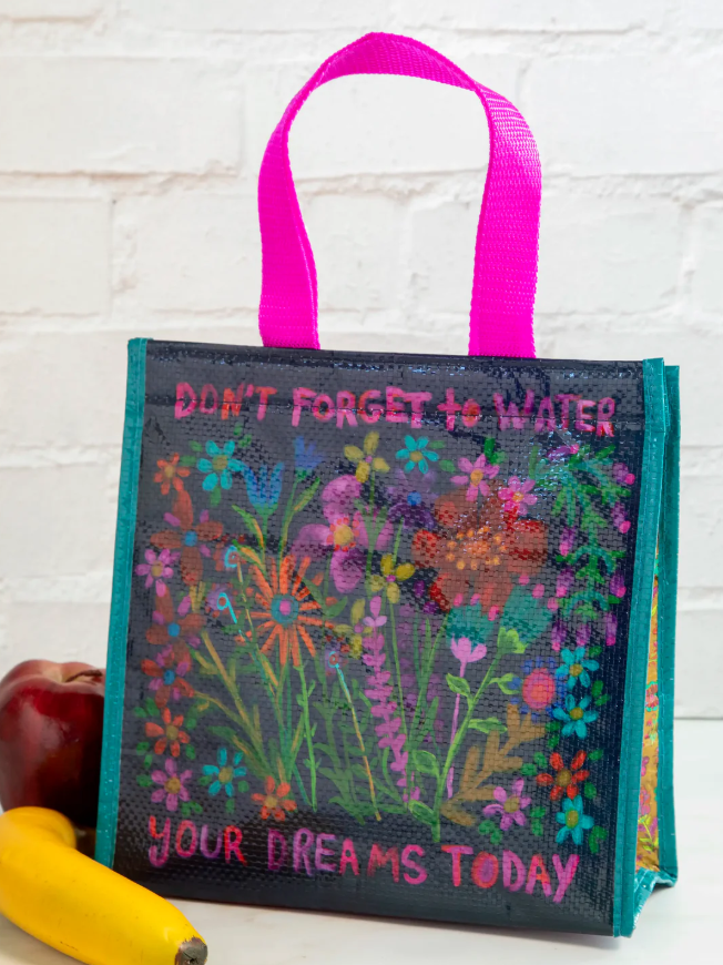 Natural Life insulated lunch tote with Velcro closure and handles