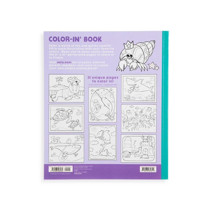 Ooly Color-In  Book: Outrageous Ocean
